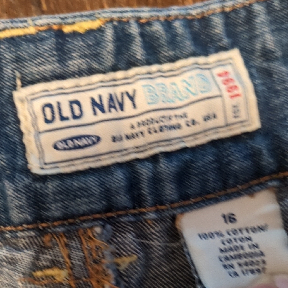 Old Navy Blue and Gold Cargo Mini Skirt Casual - Vintage 1994 - Picture 5 of 5